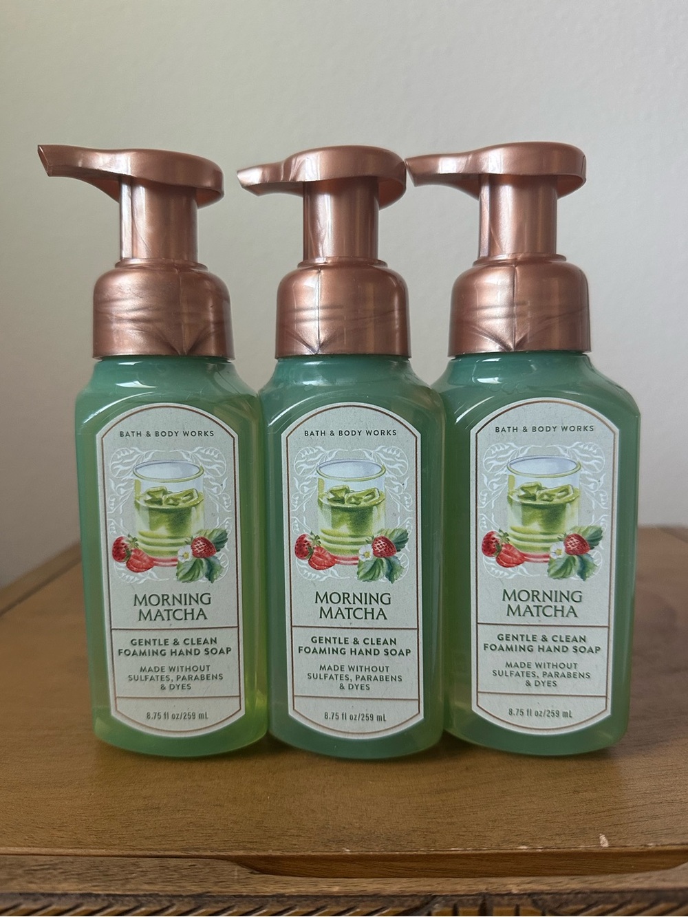 X3 Bath & Body Works Morning Matcha Gentle & Clean Foaming Hand Soaps NEW